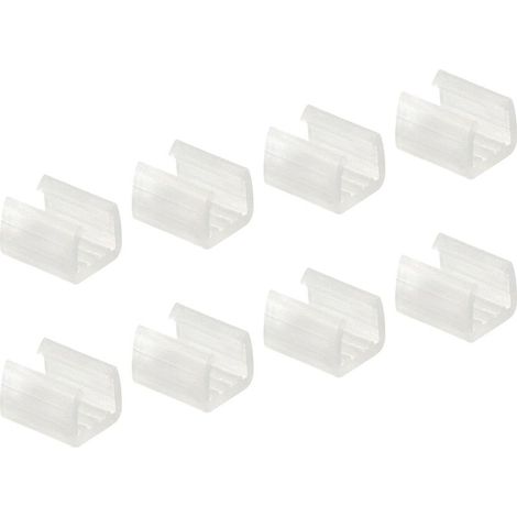 LED-Neon-Befestigungsclips, Halteklammern, passend für 8 mm Silikon-Neon-Flexstreifen (50 Stück), 3 mm und 5,5 mm (1/4)