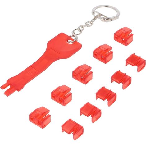 Bloqueur de ports RJ45 avec cle rouge