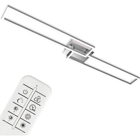 LED Deckenleuchte Wandlampe CCT dimmbar Fernbedienung 40W silber Metall Briloner