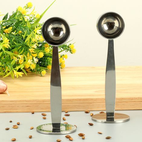 2-in-1 Teelöffel: Espresso-Messlöffel und -Stampfer, multifunktionaler Messlöffel. (1/5)