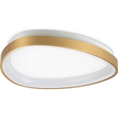 Plafoniera Contemporanea Gemini Metallo Ottone Led Integrato 23W 3000K Ip20 (1/3)