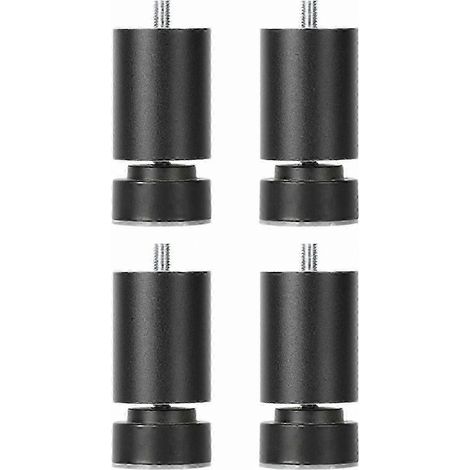 Pieds métalliques réglables à filetage M10, compatibles avec canapés, lits, tables et armoires pieds de meubles robustes (lot de 4) noirs, 10 cm (1/5)