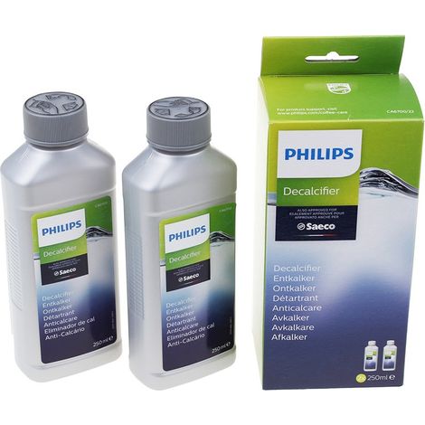 Set von 2 Descaler (2x 250 ml) für die SAECO -Espresso -Kaffeemaschine, Philips CA6700/22