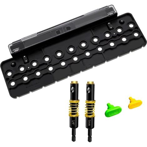 1 Gabarit de perçage, ABS, trous 5 mm et 6,35 mm, espacement 32 mm, pour étagères et meubles (1/5)