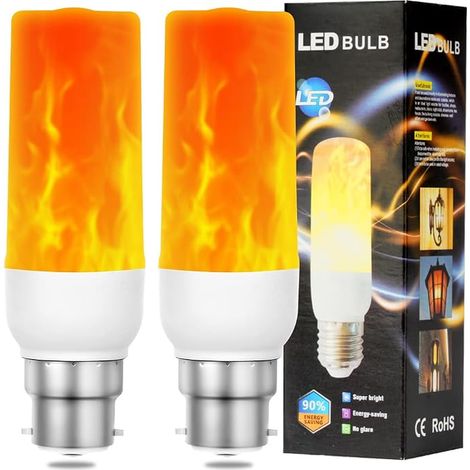LED Flame Bulbs, B22 Flame Effect Bulb, 1400K (1/4)
