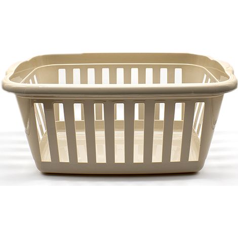 Cesta ropa rectangular plastico Beige (1/4)