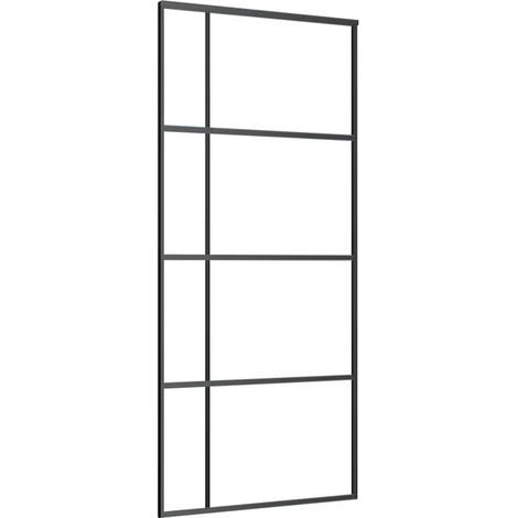 Maison Exclusive - Schiebetür ESG-Glas und Aluminium mattiert 90x