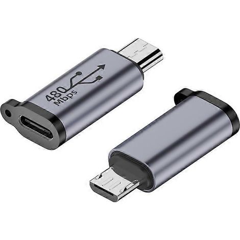 Adaptateur USB-C vers micro USB Mini USB Type-C femelle vers micro USB mâle (1/5)