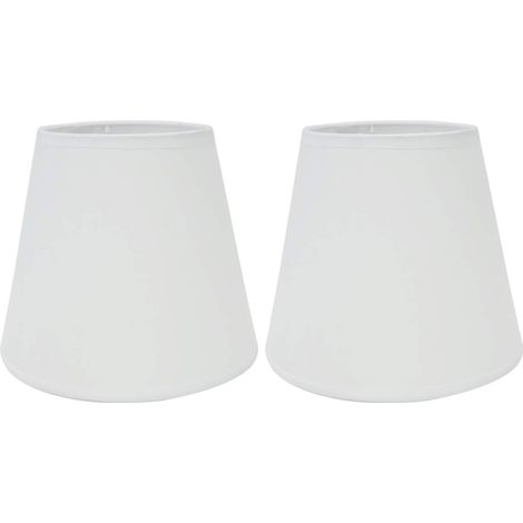 Lot de 2 Abat-jour E14 E27 Cristal Blanc 14cm Hauteur Pour Lampe Table Applique Murale Salon (1/5)