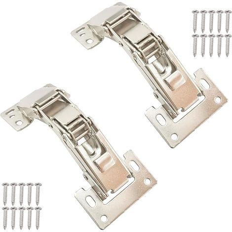 2 Pièces Charnières à 150 Degrés, ans Mécanisme de Fermeture Automatiqu, Charnières de Meuble pour Armoires de Porte Cuisine