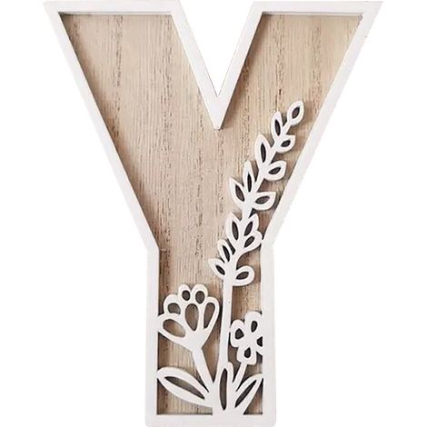 Lettres En Bois - 5 Pouces - Alphabet A À Z - Peinture Possible - Décoration Murale Pour Chambre D'Enfant Mariage Maison - Lot De 26 (1/5)