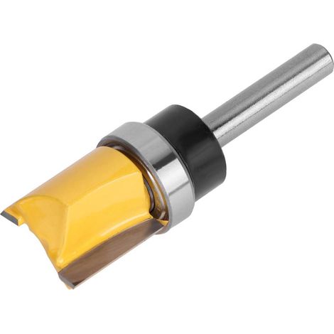 Fraise à affleurer pour le travail du bois, queue de 6,35 mm (1/4 po), outil de fraisage droit, 6 x 19 x 20 mm (1/5)