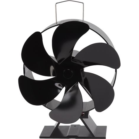 Ventilador termoeléctrico para estufa de leña con 6 aspas - Ventilador de circulación de aire sin electricidad para chimenea