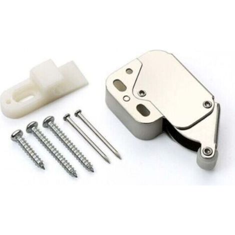 Push Latch Cabinets Push Lock with Cross Doors Kitchen Door Stopper, Drawer, Quiet Close, Magnetic, Push to Open, Tactile Damper, OUYLAF (1/4)