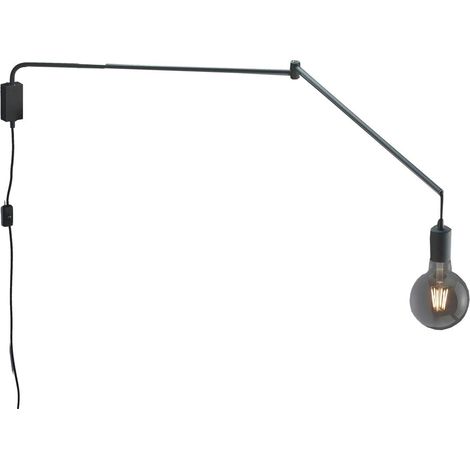 Trio Leuchten Applique murale Line 200200132 en métal noir mat avec 1 ampoule E27 (1/5)