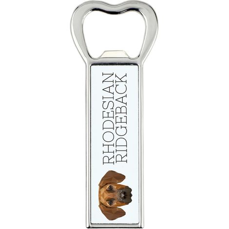 Rhodesian Ridgeback, cane leone africano - apribottiglie con foto e iscrizione per birra Art-Dog (1/5)