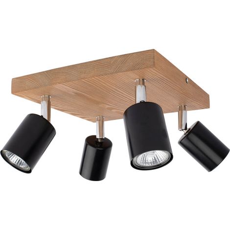 [GEBRAUCHT] B-Ware Envostar Deckenleuchte Alara Lampe LED Strahler 4-flammig dimmbar braun 25x25cm (1/2)
