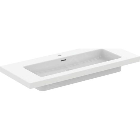 IS meuble lavabo Extra 1 hl. m.Ül. 1210x510x150mm blanc soie (1/5)