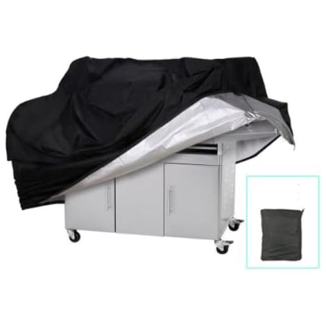 Grillabdeckung, strapazierfähige Gasgrillabdeckung, staubdicht und UV-beständig, reißfeste Grillabdeckung mit Aufbewahrungstasche, 145 x 61 x 117 cm (1/5)