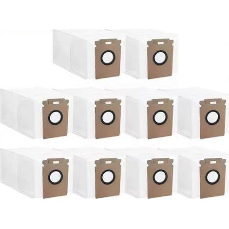 Lot de 10 sacs à poussière compatibles avec l'aspirateur robot Roborock H60 HUB ULTRA. (1/5)