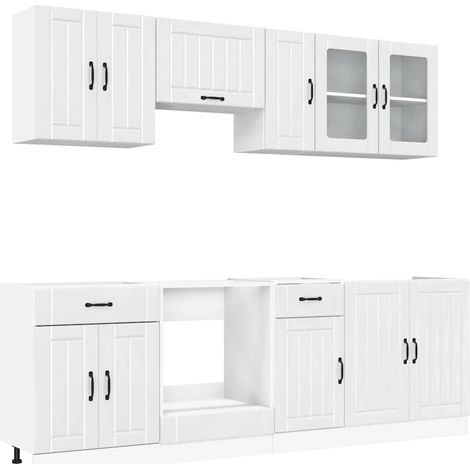 Set Mobili da Cucina 8 pz Lucca Bianchi Lucido in Truciolato vidaXL (1/5)