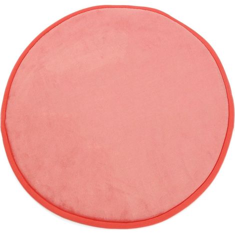 FLANELLE - Tapis rond extra-doux corail diam.70 (1/5)