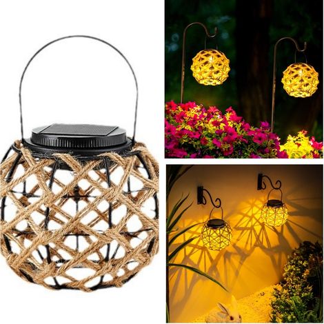 Lampe solaire d'extérieur pour jardin - Lanterne LED décorative pour terrasse, jardin et allée-AquaForge (1/3)