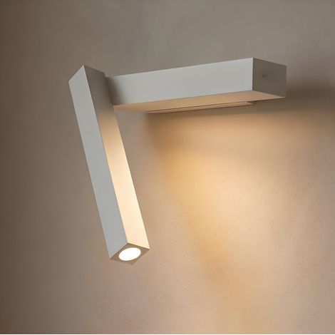 LedsC4 Hall - Luz de lectura LED 3.5W y 150lm con Luz Cálida 2700K. Diámetro 18.2cm. Estructura de Aluminio. Color Blanco (1/5)