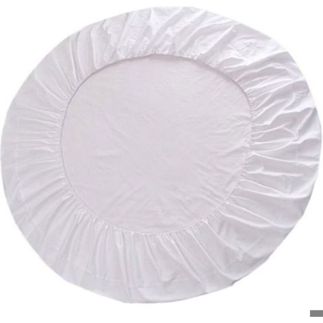 Drap Housse Rond - 200 Cm - Coton Extensible - Pour Lit Rond - 1 Piece