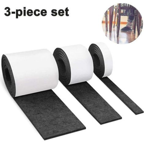 3 rouleaux de feutre autocollant compatibles avec les meubles, tapis coulissant de toute forme (1/5)