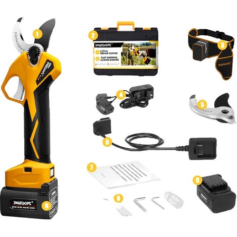 Sécateur sans fil, Coupe efficace, Design durable (1/2)