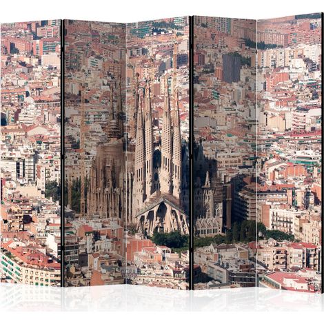 Paravent 5 Volets "Heart of Barcelona" 172x225cm (1/2)