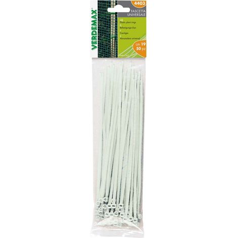FASCETTA DENTELLATA AUTOBLOCCANTE 50PZ BIANCO
