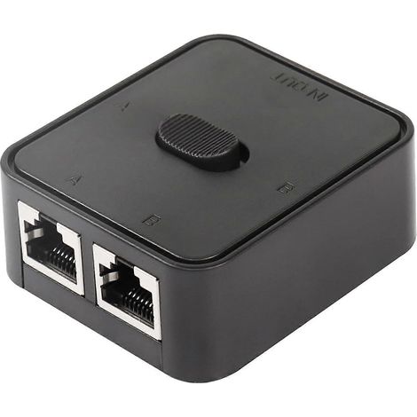 Commutateur réseau LAN, 2 ports, boîtier de sélection/répartiteur RJ45, 100 Mbit/s 2 entrées/1 sortie ou 1 entrée/2 sorties, hub réseau 2 ports (1/5)