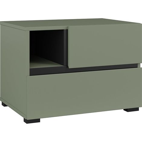 Comodino 2 cassetti Lilia verde 40cm (1/5)