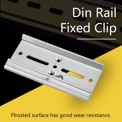 Fixation pour rail DIN 35mm en aluminium, pince de serrage pour montage de relais (8) (1/5)