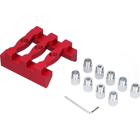 Jeu de 11 pièces Gabarit de Centrage pour Chevilles, Guide de Perçage pour Trou de Goujon, Poinçon de Localisation, Kit d'Outillage de Menuiserie (1/5)