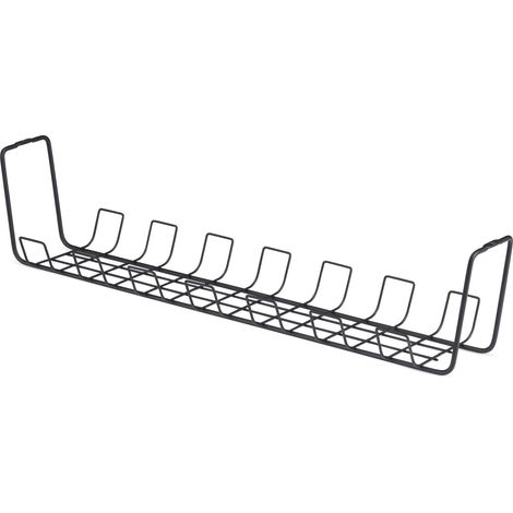 Bac de Rangement Câbles sous Bureau, Noir (S1MB-Desk-Cable-Tray) (1/5)