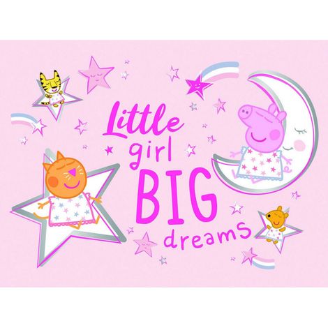 Tableau Peppa Pig Rose -Little Girl Big Dreams - -Petite Fille Grands Rêves - 46 cm x 61 cm (1/3)