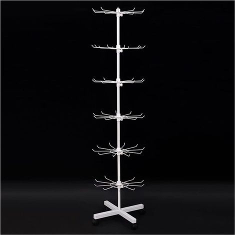 Expositores de venta al por menor de 6 niveles, expositor giratorio para joyería, expositor giratorio, torre móvil para joyería con forma de árbol, soporte para llaveros, soporte para calcetines, esta (1/4)