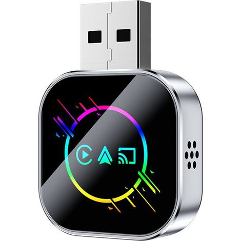Geeignet für CarPlay USB-Adapter 3-in-1 Smart Mirroring Verbindung zum CarPlay Android Autosystem, drahtlose Verbindung, kompatibel mit Plug & Play.