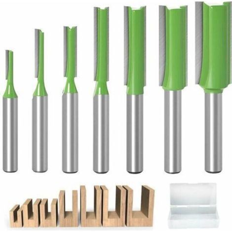 Couteau droit à double tranchant à simple tranchant tête de coupe fraise à bois ensemble de 7 ensembles de 6 poignées (1/5)
