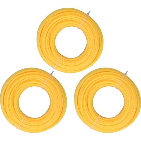 3 bobines de fil nylon pour débroussailleuse, diamètre 3 mm, longueur 15 mètres (1/5)