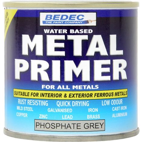 Bedec All Metals Primer Paint - Phosphate Grey - 250ml