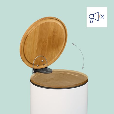 Ensemble de salle de bain avec poubelle et brosse wc capacite 5 l (1/5)