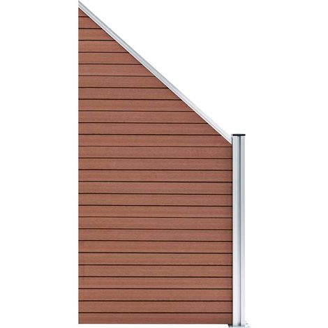 Maison Exclusive - Zaunelement WPC 95x(105-180) cm Braun (1/5)