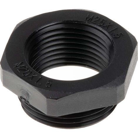 Adaptateur de filetage, RS PRO Noir, M25 M20 ( Prix pour Paquet de 10 ) (1/2)