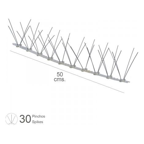Brochette Anti Pigeon 0,5 Mètre Double Brochette Polyéthylène 30 Brochettes (1/2)
