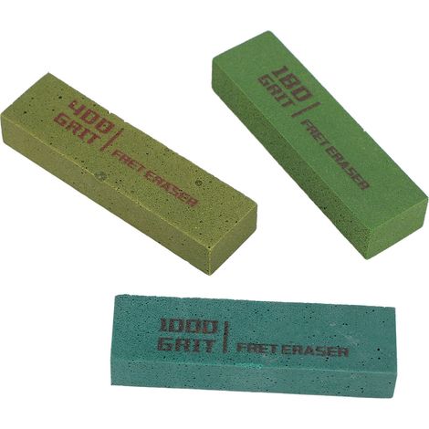 Lot de 3 gommes à polir les frettes de guitare, blocs de caoutchouc abrasifs, outils de polissage pour guitare, basse et ukulélé. (1/5)