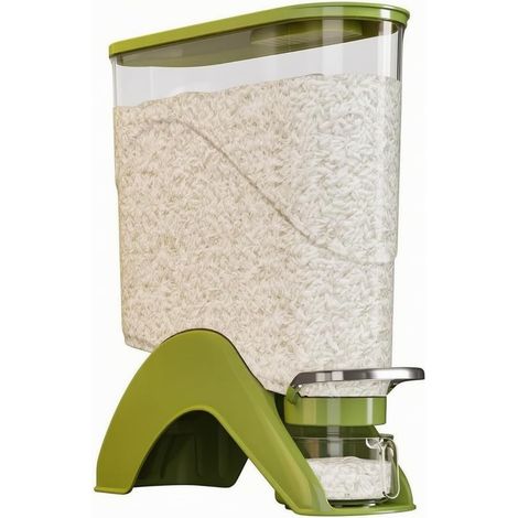 Transparent Rice Dispenser, Green, size to 2 (1/5)